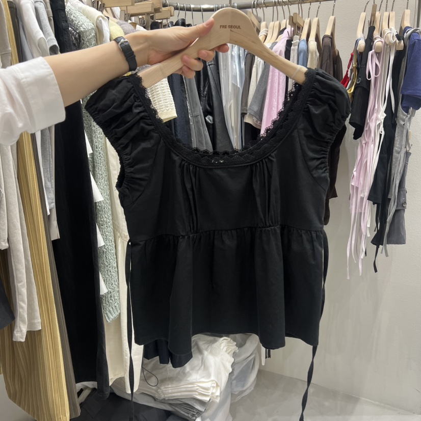 FRE韓國直郵女裝新款人氣26春夏26夏季時尚推薦吊帶背心褶皺FRE SEOUL吊帶/背心圖色2