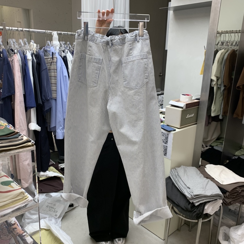 LEESEED-A韓國東大門直郵女士新品人氣推薦時尚休閑褲條紋SEeD/LEESEED休閑褲