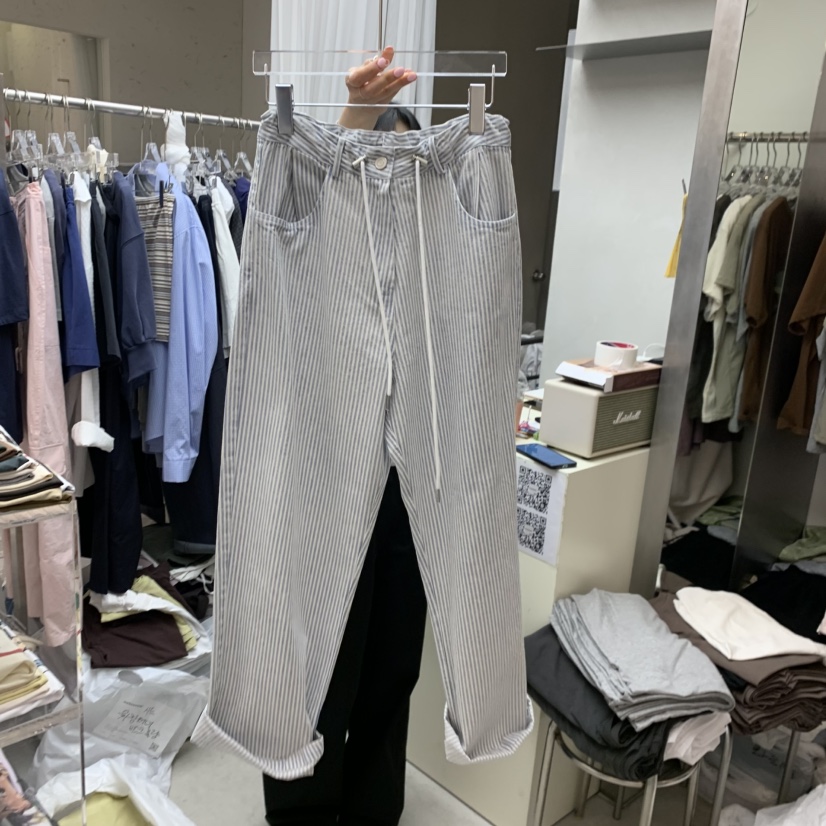 LEESEED-A韓國東大門直郵女士新品人氣推薦時尚休閑褲條紋SEeD/LEESEED休閑褲圖色1