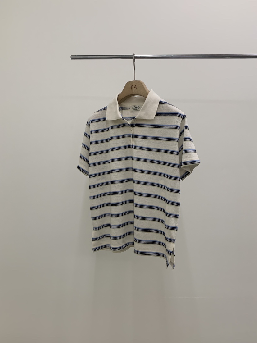 THE ABLE韓國代購女士新款時尚26夏季職業針織衫棉布條紋THE ABLE/TA針織衫