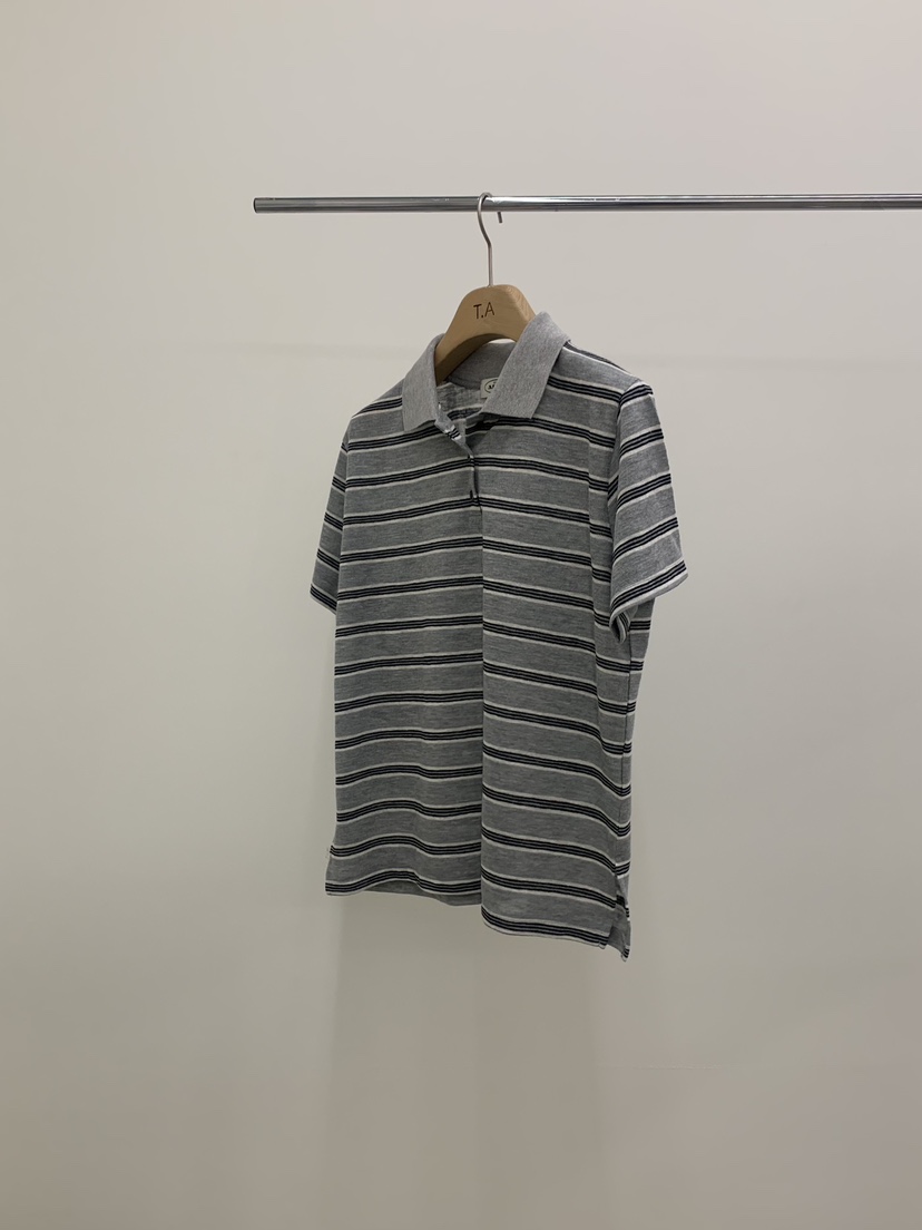 THE ABLE韓國代購女士新款時尚26夏季職業針織衫棉布條紋THE ABLE/TA針織衫