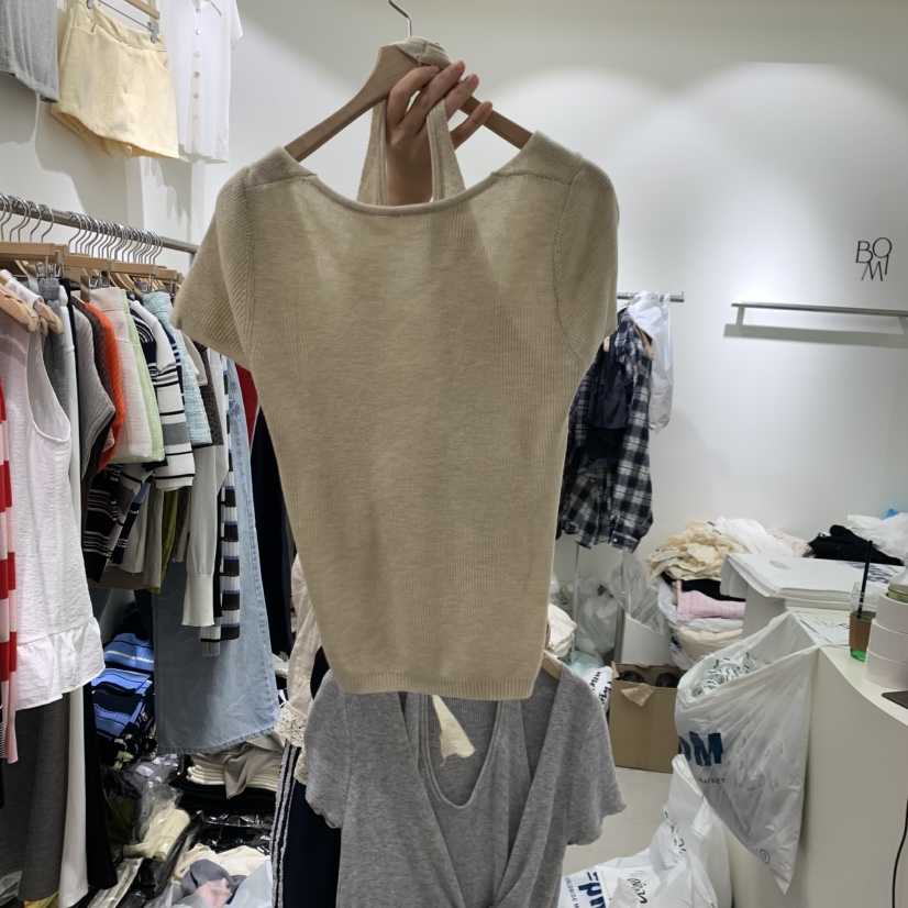 BY BOMI韓國東大門代購女士新款休閑職業推薦針織衫假兩件BY BOMI針織衫