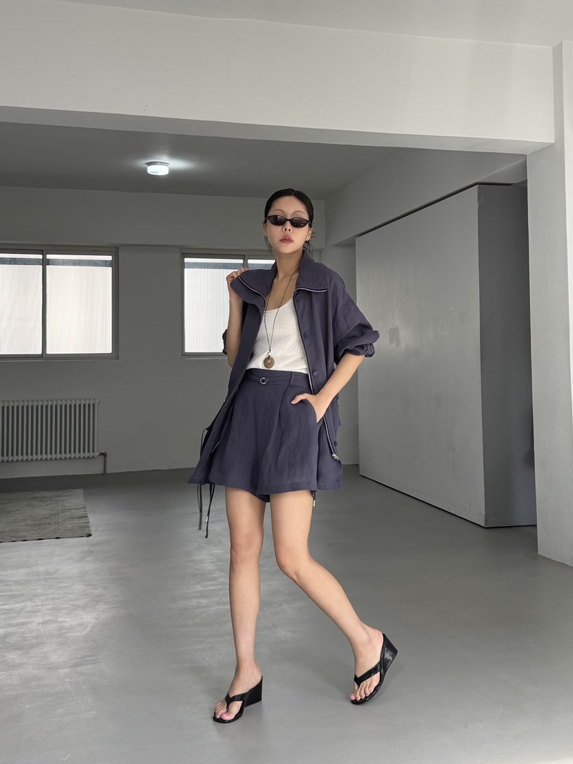 LIMLIMLIM韓國直郵實拍女裝新品時尚休閑26夏季短褲含腰帶亞麻LIM LIM LIM短褲