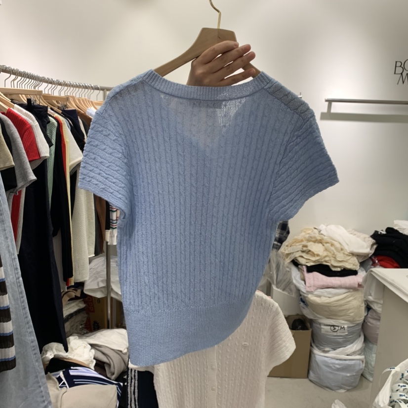 BY BOMI韓國代購女裝新款人氣26夏季熱賣時尚休閑針織衫BY BOMI針織衫