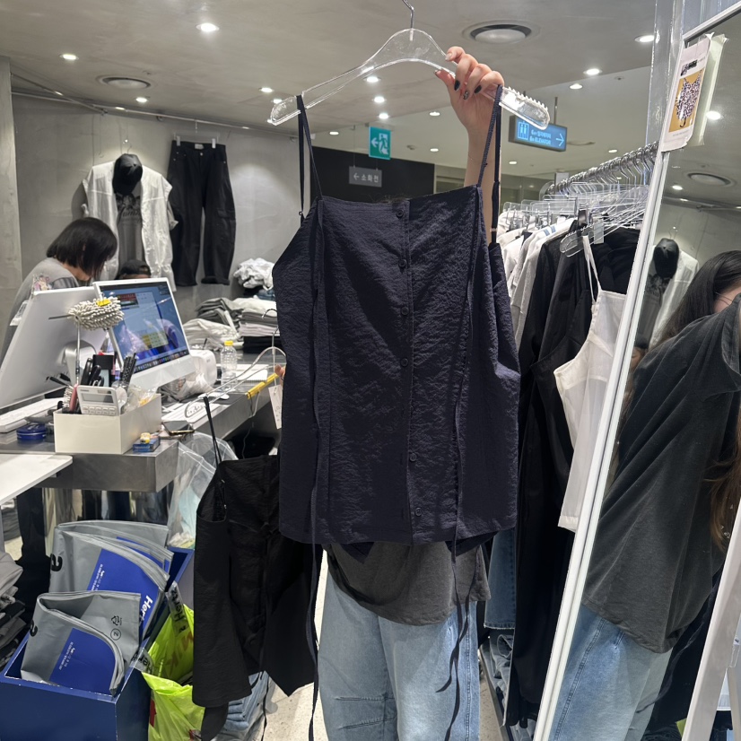 HERTZ-P韓國直郵女士新款人氣26春夏職業熱賣時尚吊帶背心HERTZ-P吊帶/背心圖色1深藍色