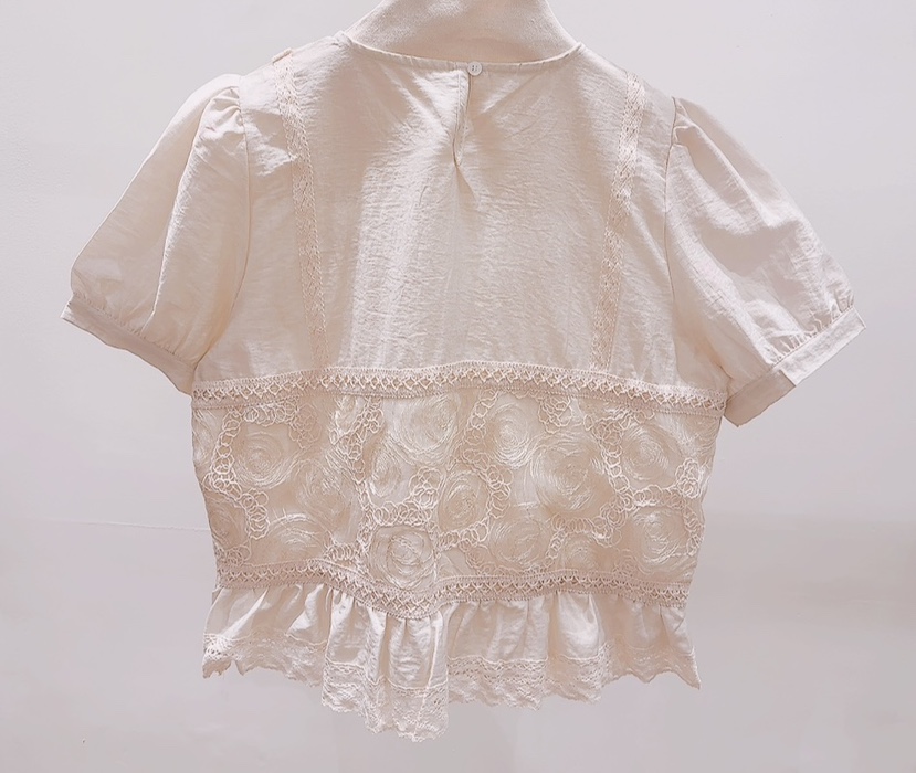 AWESOME-P韓國直郵實拍女士新品休閑26夏季職業襯衫蕾絲衫AWESOME-P襯衫/蕾絲衫