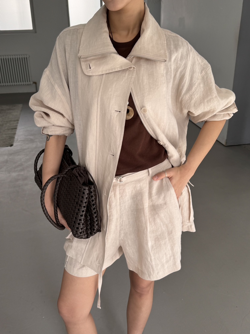 LIMLIMLIM韓國東大門直郵女士新品時尚推薦職業熱賣夾克亞麻LIM LIM LIM夾克