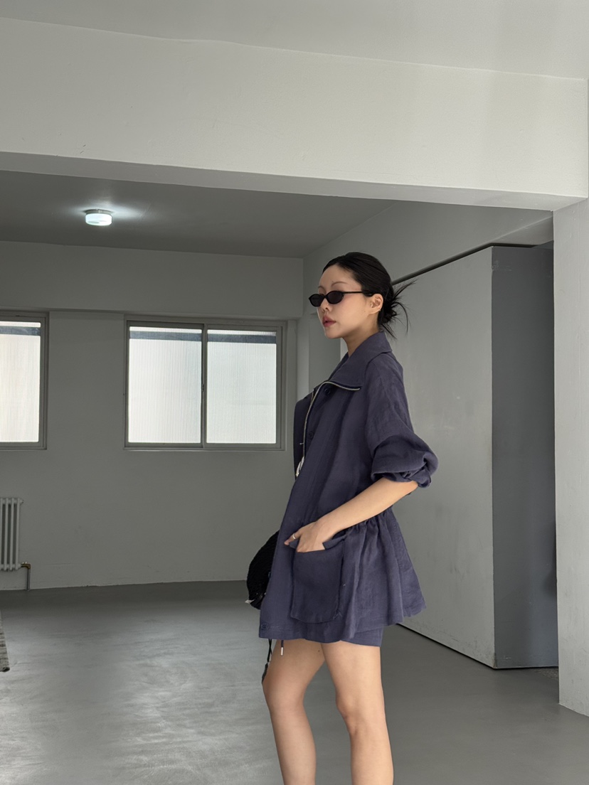 LIMLIMLIM韓國東大門直郵女士新品時尚推薦職業熱賣夾克亞麻LIM LIM LIM夾克