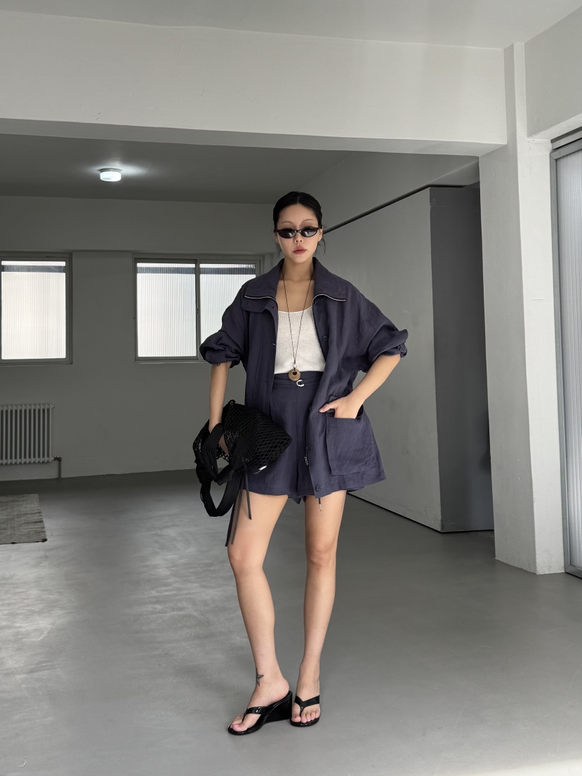 LIMLIMLIM韓國東大門直郵女士新品時尚推薦職業熱賣夾克亞麻LIM LIM LIM夾克