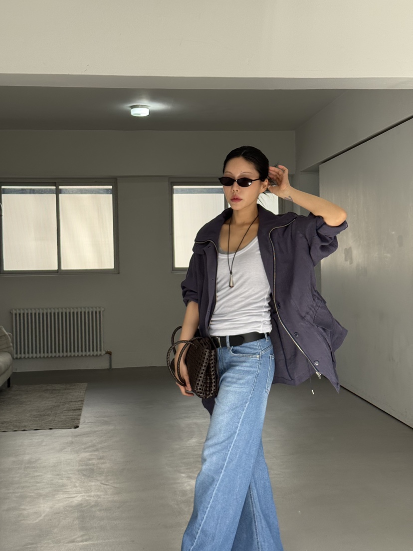 LIMLIMLIM韓國東大門直郵女士新品時尚推薦職業熱賣夾克亞麻LIM LIM LIM夾克