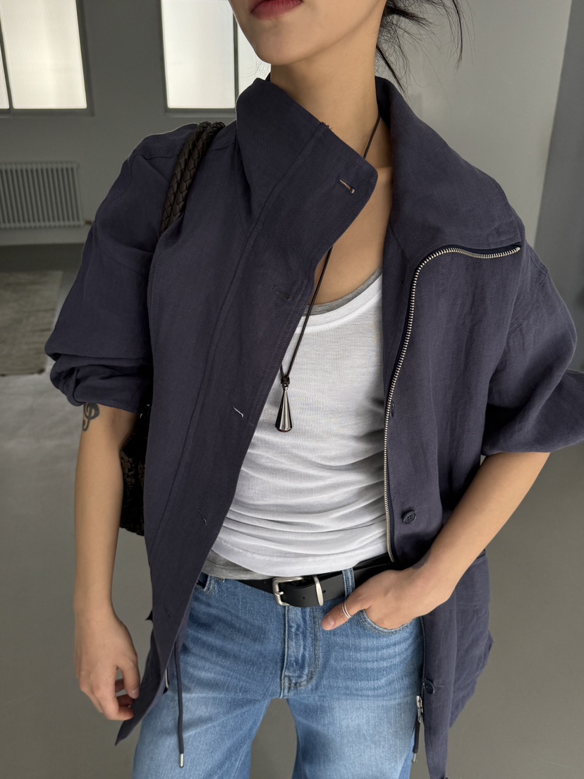 LIMLIMLIM韓國東大門直郵女士新品時尚推薦職業熱賣夾克亞麻LIM LIM LIM夾克