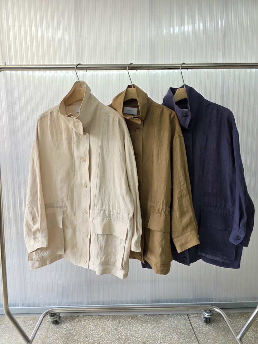 LIMLIMLIM韓國東大門直郵女士新品時尚推薦職業熱賣夾克亞麻LIM LIM LIM夾克圖色2左二色