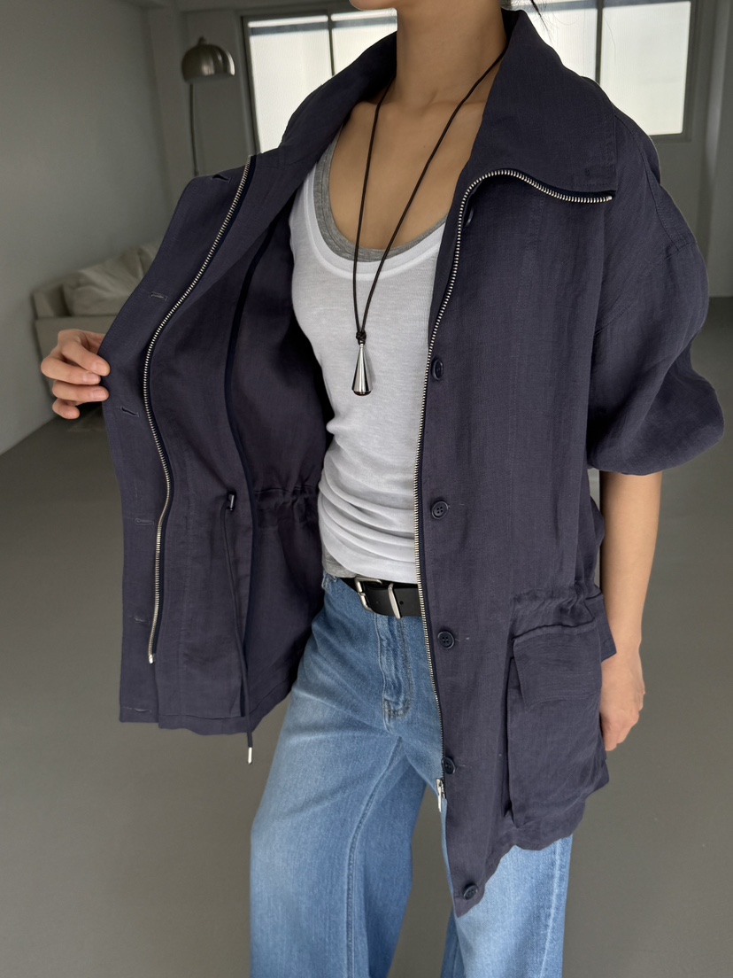 LIMLIMLIM韓國東大門直郵女士新品時尚推薦職業熱賣夾克亞麻LIM LIM LIM夾克圖色3