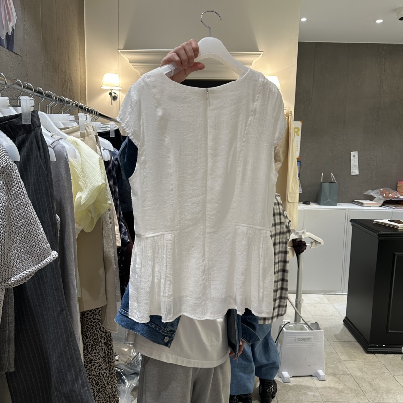 MIXXIN韓國東大門代購女裝新品26春夏襯衫蕾絲衫不含腰帶MIXXIN襯衫/蕾絲衫