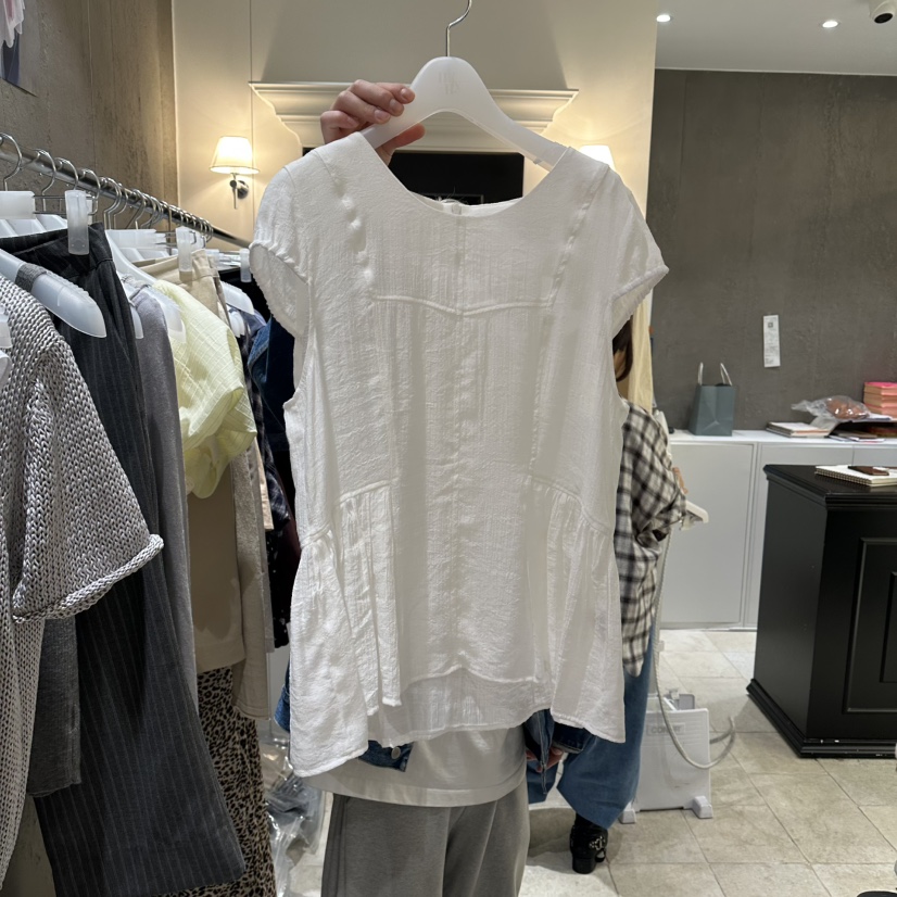 MIXXIN韓國東大門代購女裝新品26春夏襯衫蕾絲衫不含腰帶MIXXIN襯衫/蕾絲衫圖色1