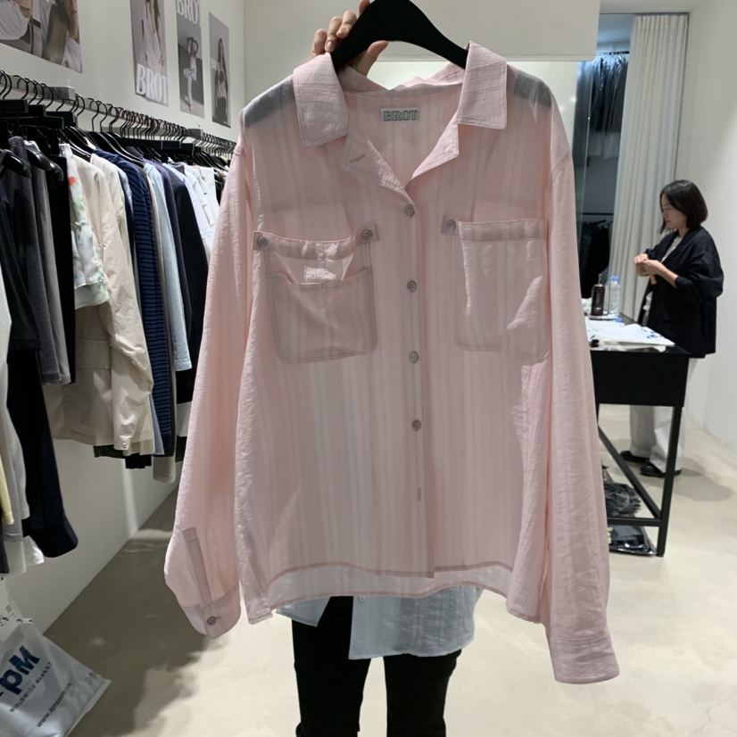 BROT東大門實拍韓國女士新款推薦職業休閑26春夏襯衫蕾絲衫BROT襯衫/蕾絲衫圖色2