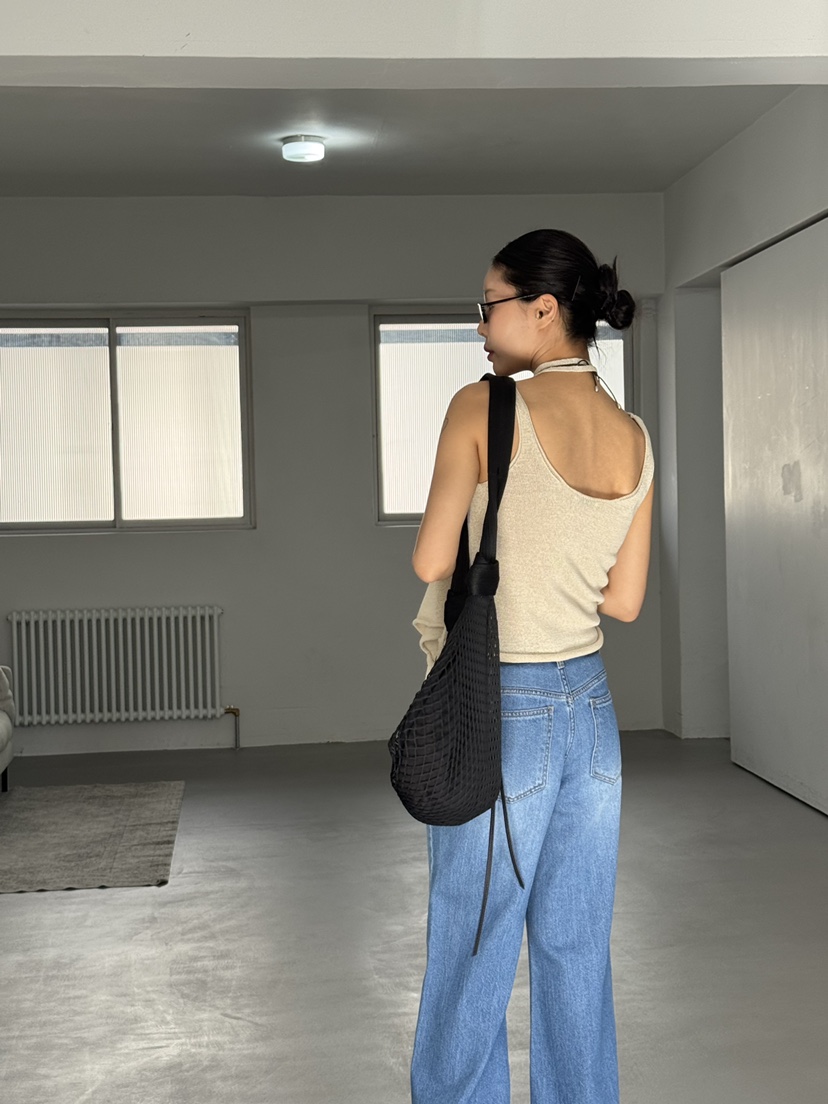 LIMLIMLIM東大門實拍韓國女裝新品熱賣吊帶背心含脖帶亞麻LIM LIM LIM吊帶/背心