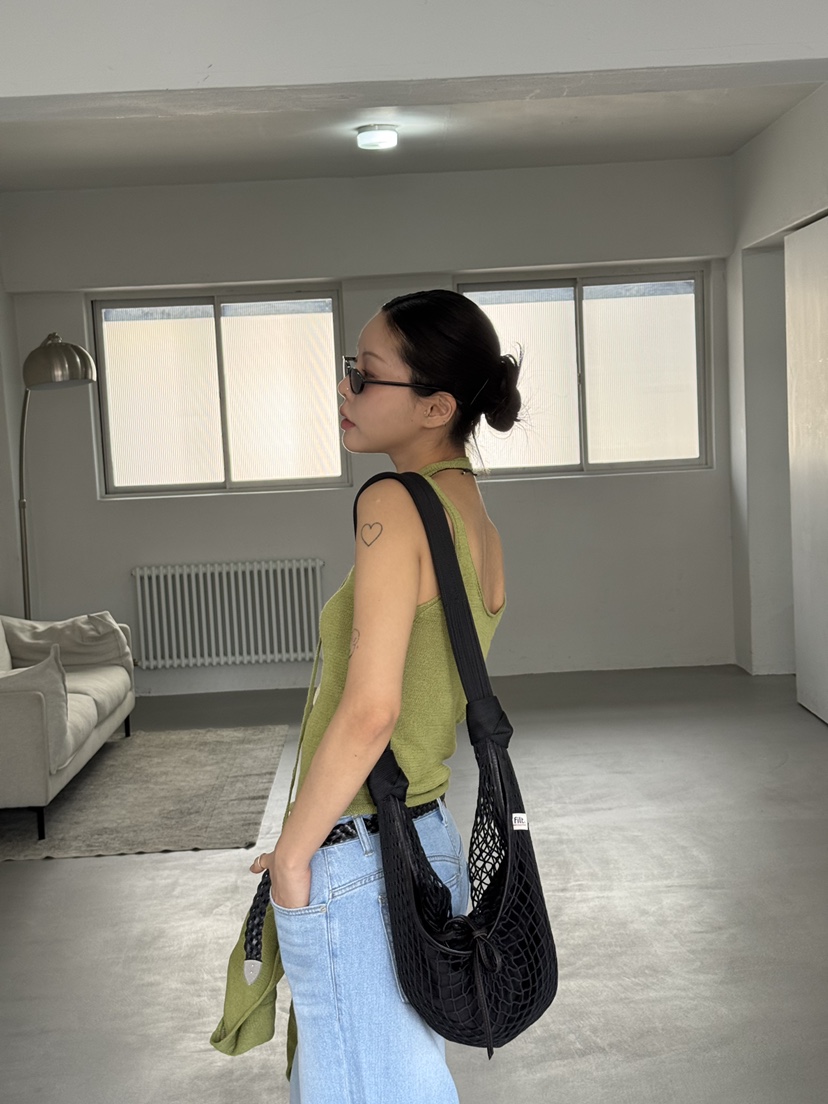 LIMLIMLIM東大門實拍韓國女裝新品熱賣吊帶背心含脖帶亞麻LIM LIM LIM吊帶/背心