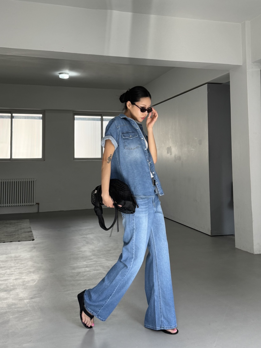 LIMLIMLIM韓國東大門直郵女裝新款26春夏人氣牛仔褲不含腰帶LIM LIM LIM牛仔褲