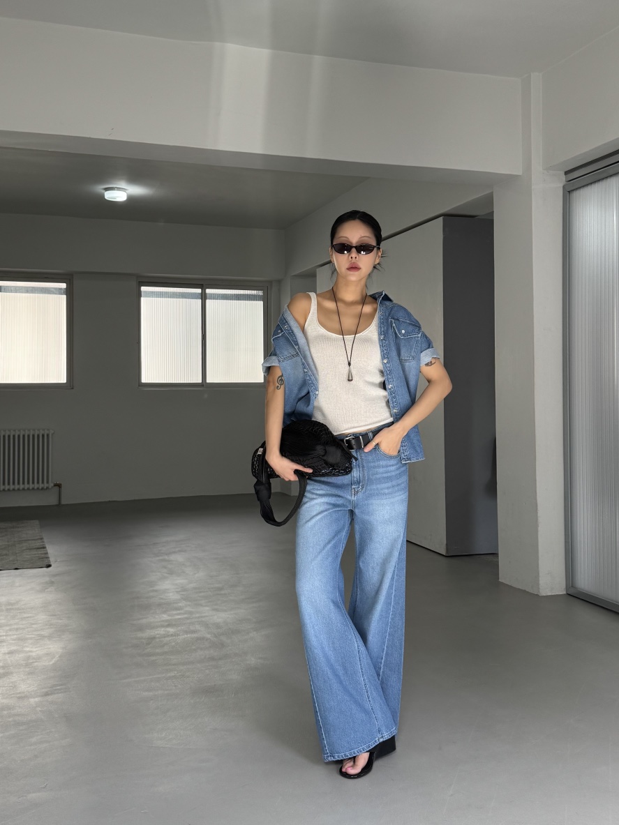 LIMLIMLIM韓國東大門直郵女裝新款26春夏人氣牛仔褲不含腰帶LIM LIM LIM牛仔褲