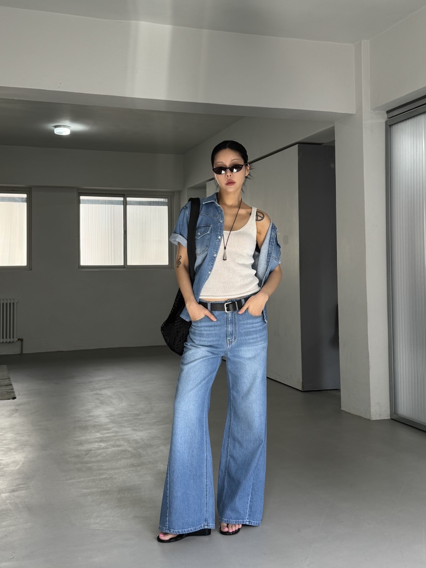 LIMLIMLIM韓國東大門直郵女裝新款26春夏人氣牛仔褲不含腰帶LIM LIM LIM牛仔褲