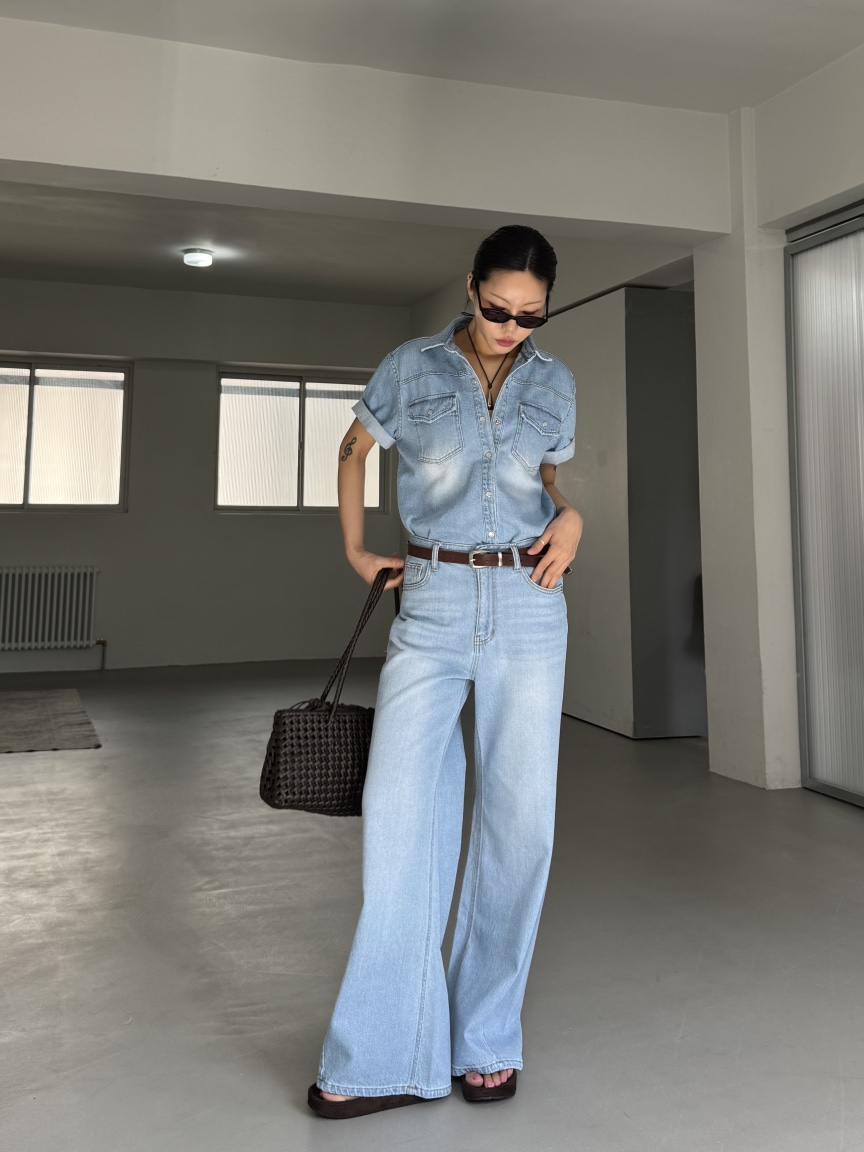 LIMLIMLIM韓國東大門直郵女裝新款26春夏人氣牛仔褲不含腰帶LIM LIM LIM牛仔褲