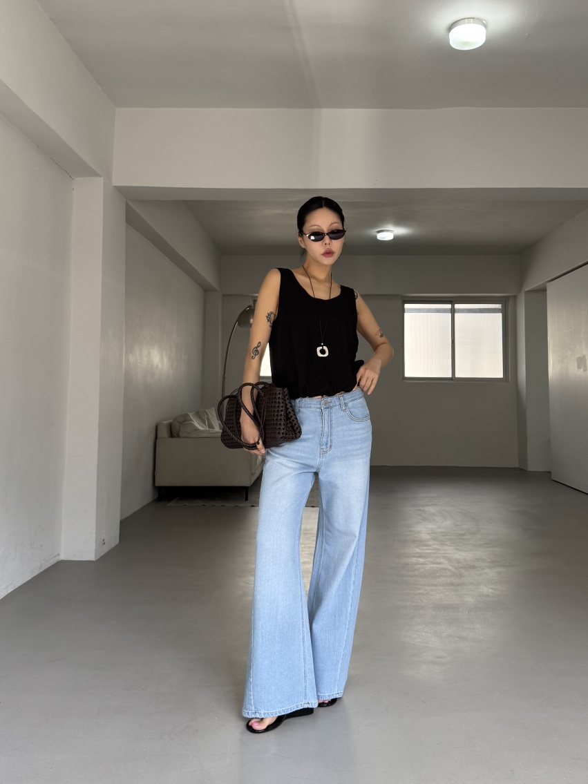 LIMLIMLIM韓國東大門直郵女裝新款26春夏人氣牛仔褲不含腰帶LIM LIM LIM牛仔褲