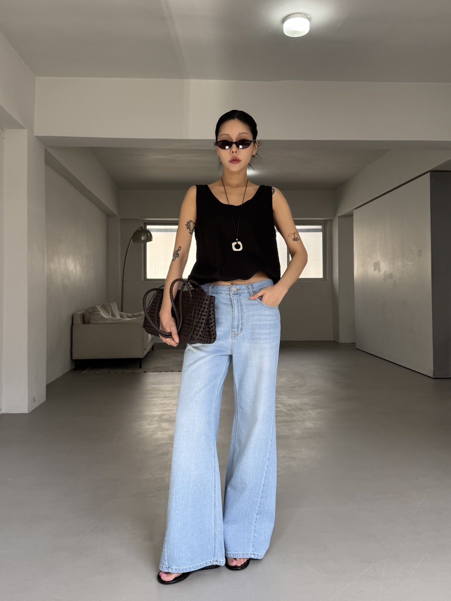 LIMLIMLIM韓國東大門直郵女裝新款26春夏人氣牛仔褲不含腰帶LIM LIM LIM牛仔褲