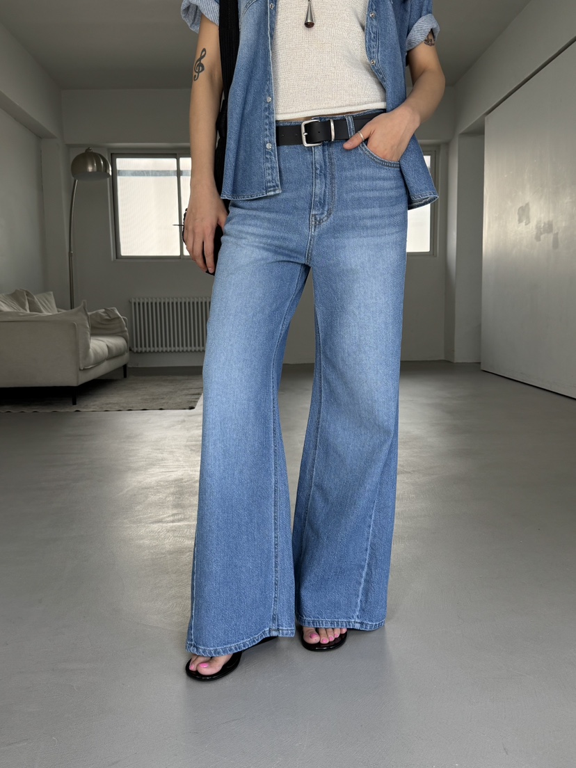 LIMLIMLIM韓國東大門直郵女裝新款26春夏人氣牛仔褲不含腰帶LIM LIM LIM牛仔褲圖色1深色