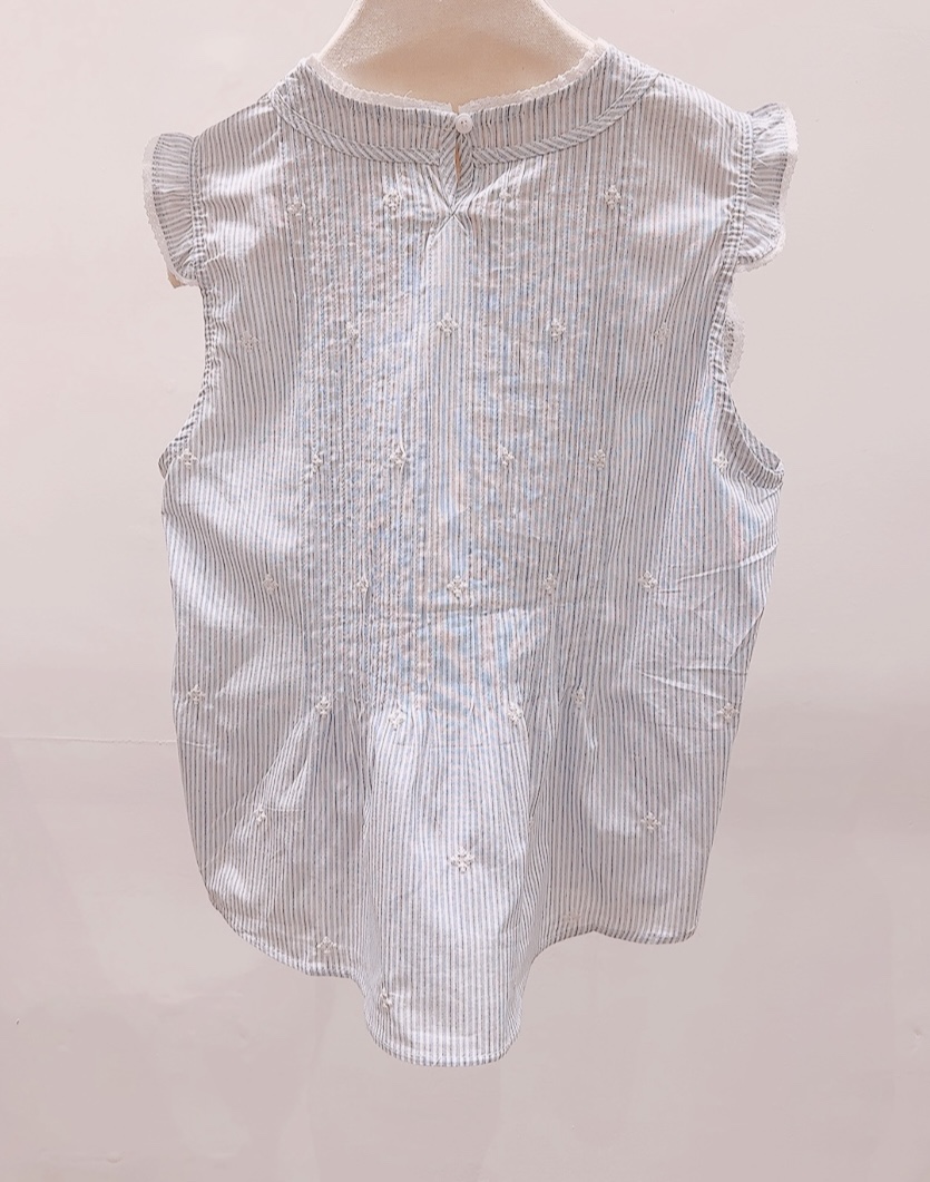 AWESOME-P韓國直郵女士新款時尚休閑職業襯衫蕾絲衫條紋AWESOME-P襯衫/蕾絲衫