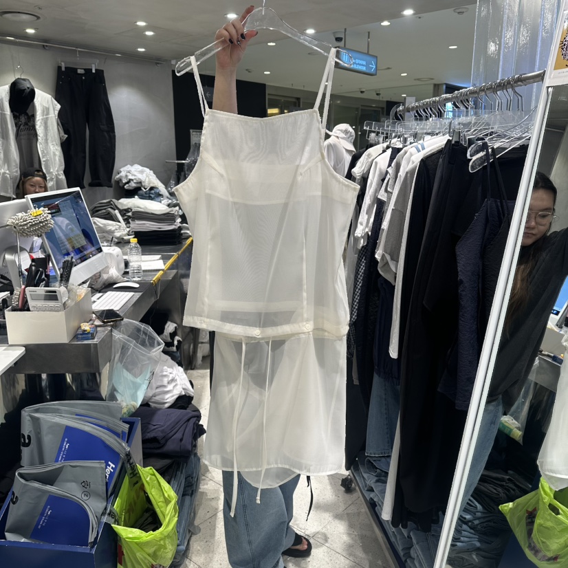 HERTZ-P韓國直郵實拍女士新款26春夏休閑時尚連衣裙透明HERTZ-P連衣裙圖色1