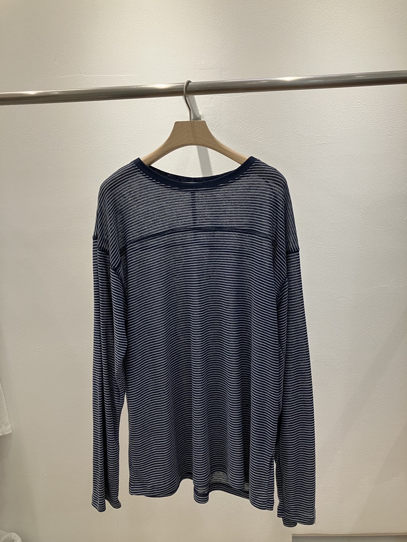 FL LANEL韓國東大門直郵女士新品熱賣時尚長袖T恤天然亞麻FL LANEL長袖T恤圖色2深藍色