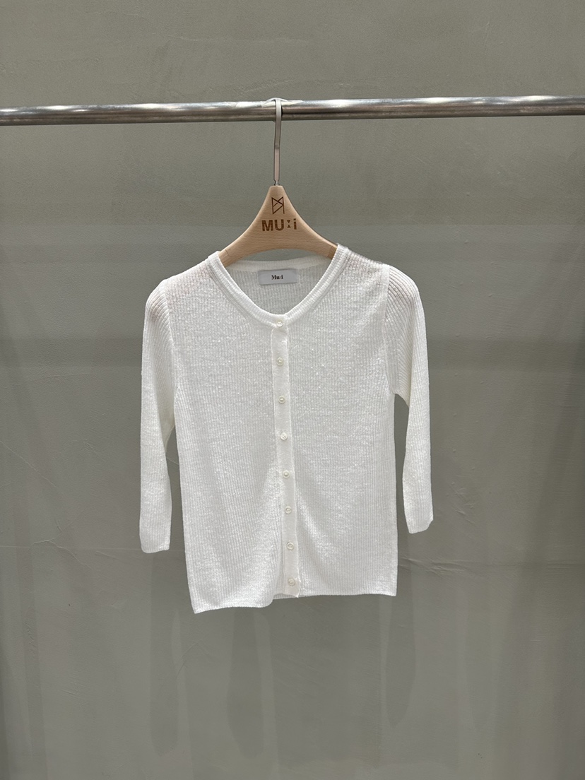 THE MUI韓國代購女裝新品熱賣時尚推薦針織衫U領開衫紐扣THE MUI針織衫圖色1