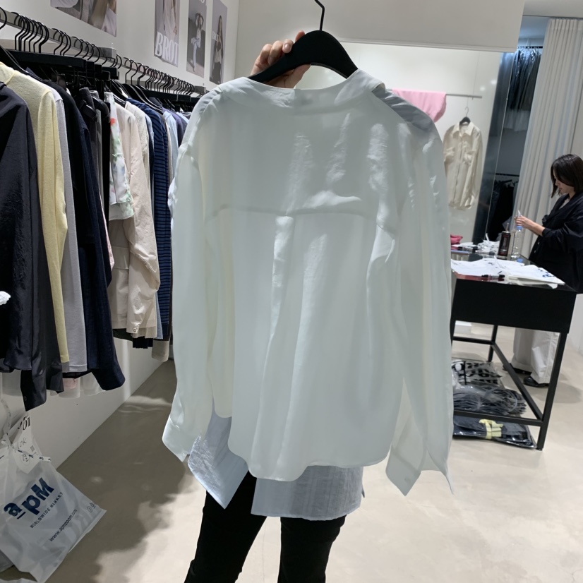 BROT韓國直郵女士新款26春夏休閑人氣時尚襯衫蕾絲衫圍巾BROT襯衫/蕾絲衫