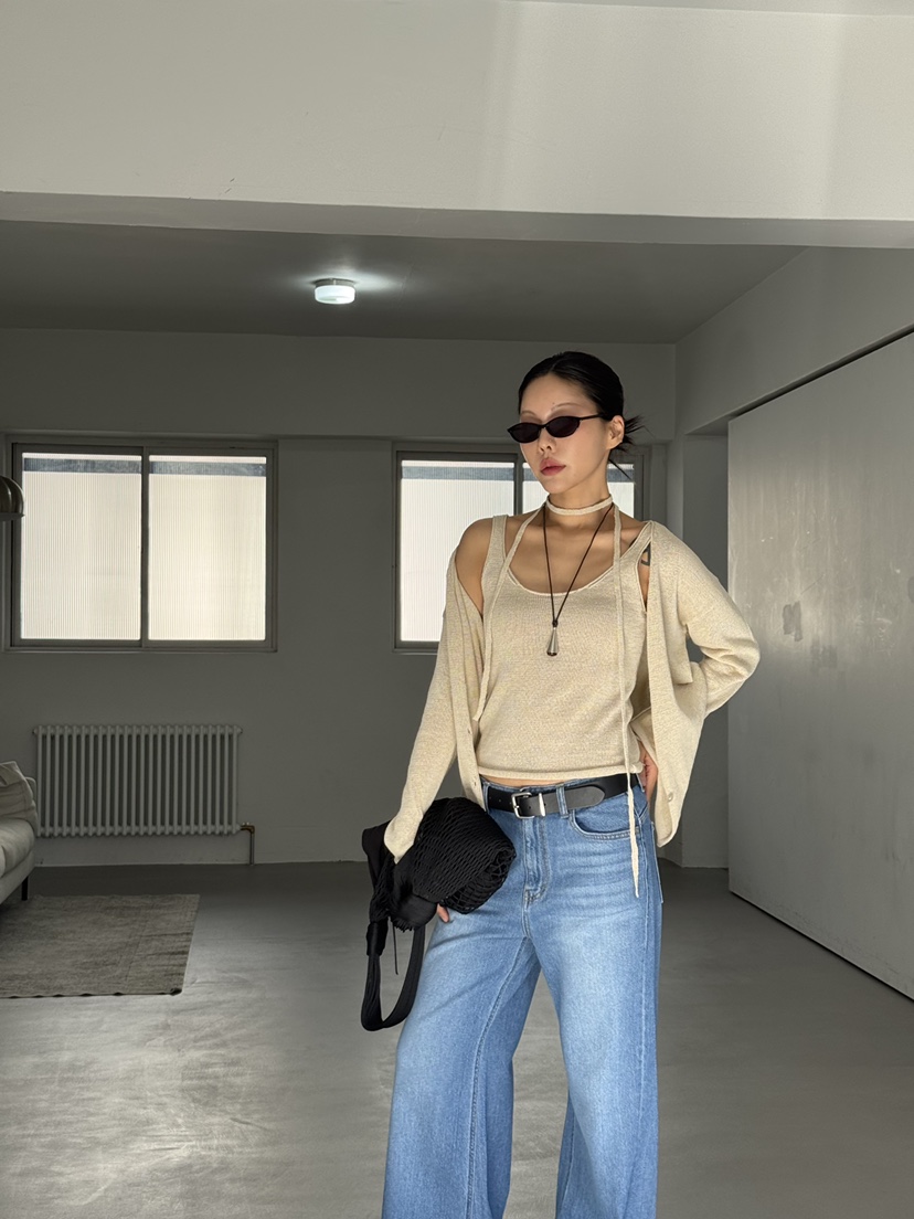 LIMLIMLIM韓國東大門代購女士新款推薦26春夏時尚針織衫亞麻LIM LIM LIM針織衫