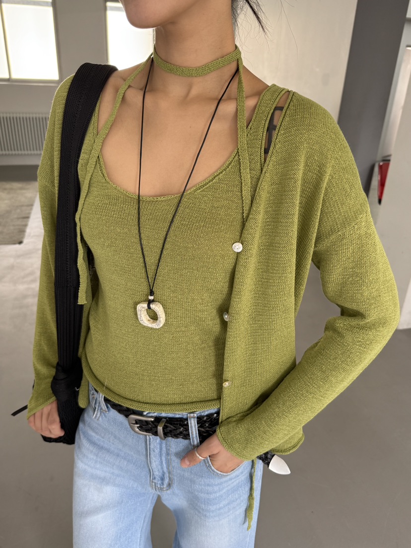 LIMLIMLIM韓國東大門代購女士新款推薦26春夏時尚針織衫亞麻LIM LIM LIM針織衫