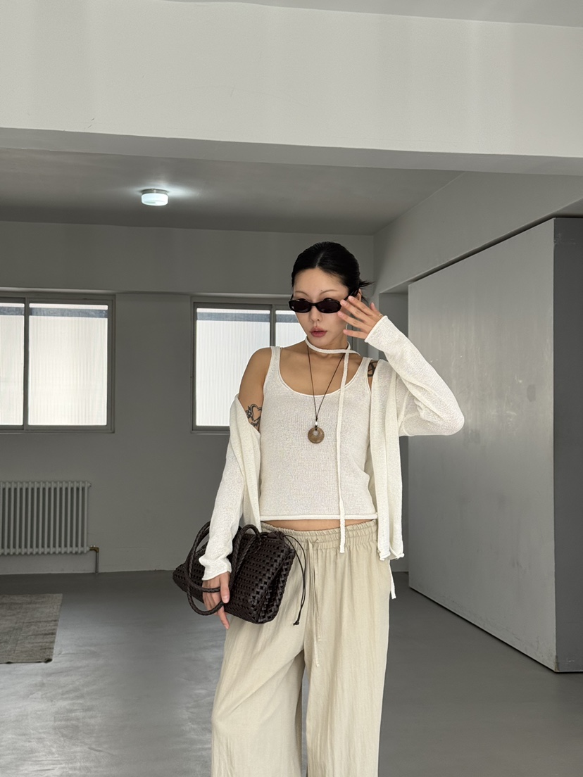 LIMLIMLIM韓國東大門代購女士新款推薦26春夏時尚針織衫亞麻LIM LIM LIM針織衫