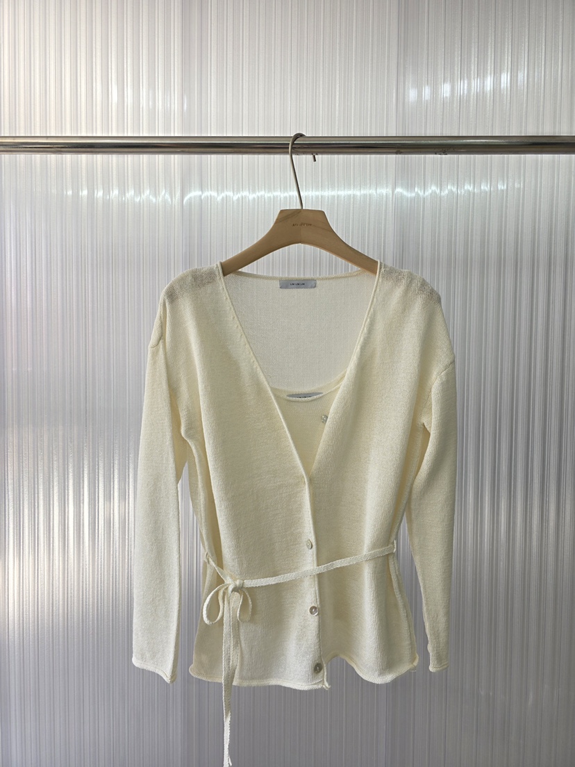 LIMLIMLIM韓國東大門代購女士新款推薦26春夏時尚針織衫亞麻LIM LIM LIM針織衫圖色1白色