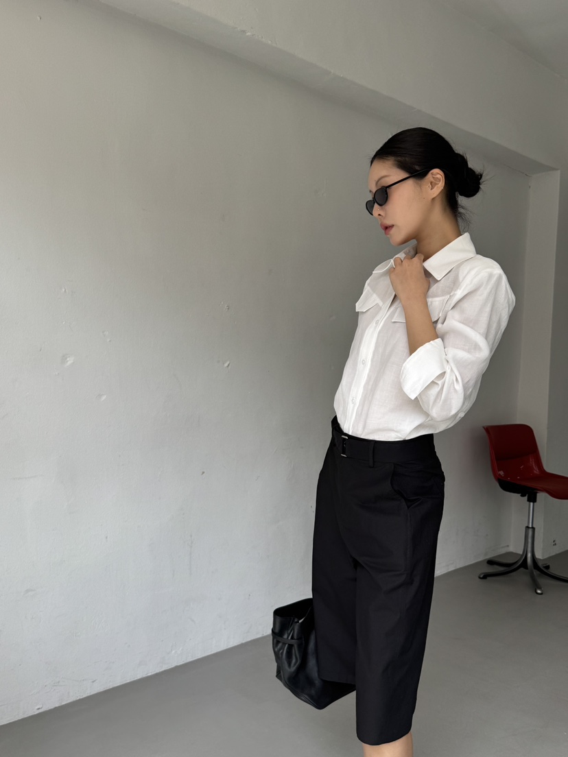 LIMLIMLIM韓國東大門直郵女裝新品休閑26夏季襯衫蕾絲衫亞麻棉LIM LIM LIM襯衫/蕾絲衫