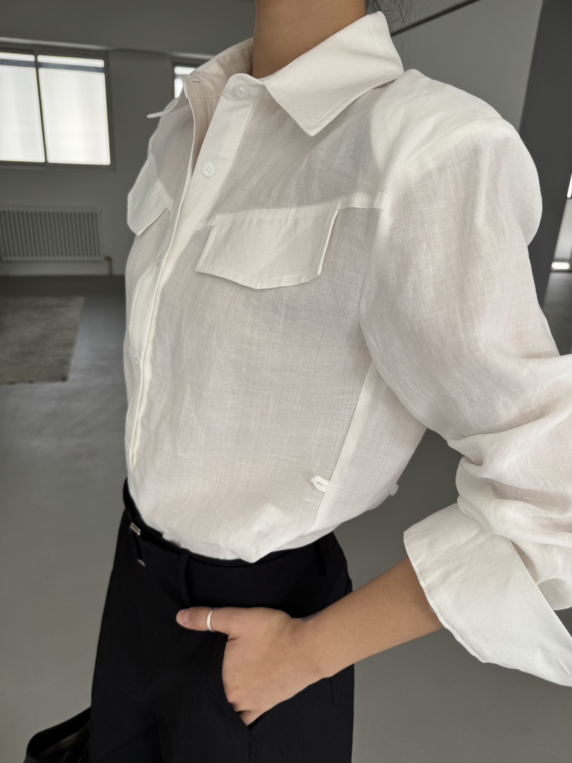 LIMLIMLIM韓國東大門直郵女裝新品休閑26夏季襯衫蕾絲衫亞麻棉LIM LIM LIM襯衫/蕾絲衫