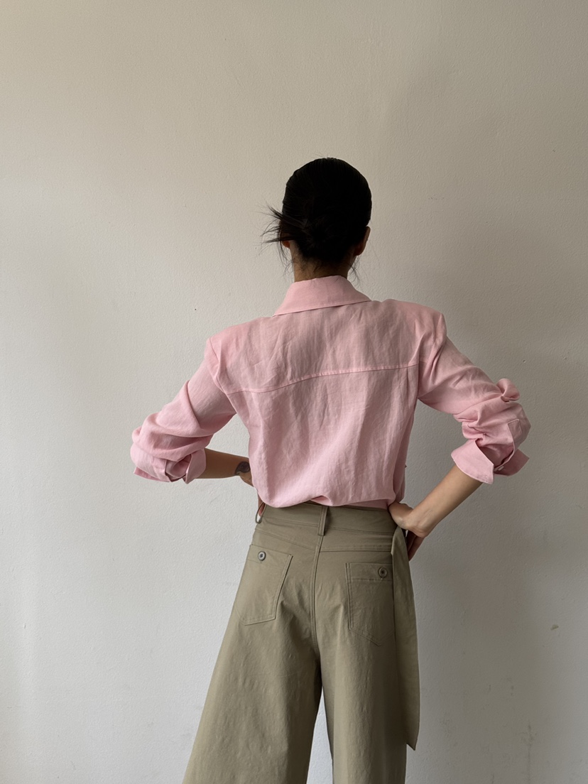 LIMLIMLIM韓國東大門直郵女裝新品休閑26夏季襯衫蕾絲衫亞麻棉LIM LIM LIM襯衫/蕾絲衫