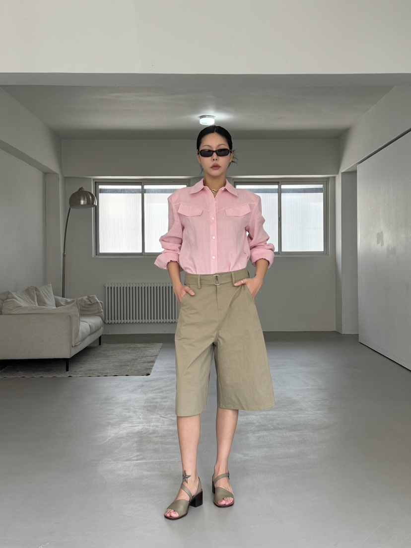 LIMLIMLIM韓國東大門直郵女裝新品休閑26夏季襯衫蕾絲衫亞麻棉LIM LIM LIM襯衫/蕾絲衫