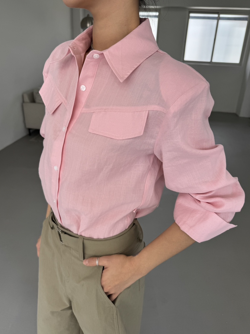 LIMLIMLIM韓國東大門直郵女裝新品休閑26夏季襯衫蕾絲衫亞麻棉LIM LIM LIM襯衫/蕾絲衫