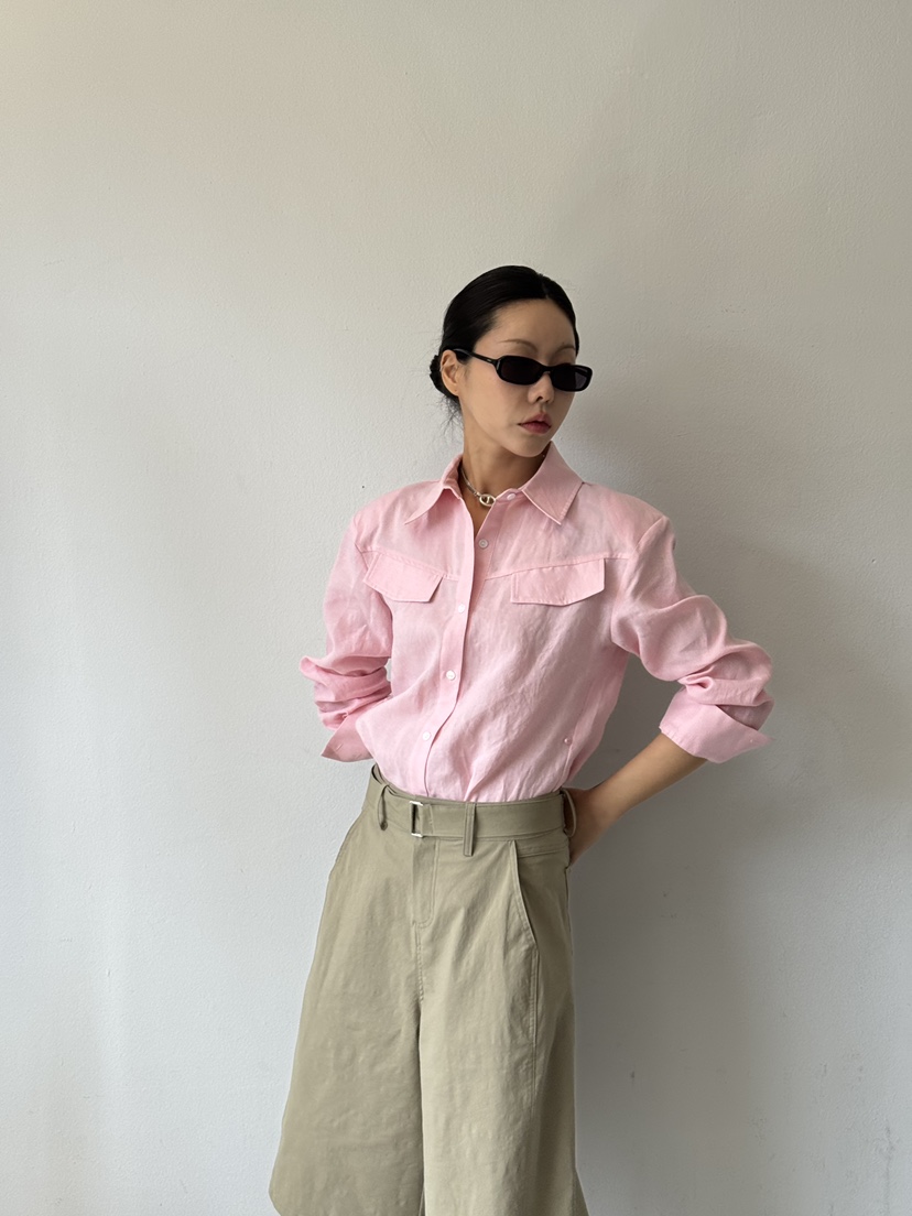 LIMLIMLIM韓國東大門直郵女裝新品休閑26夏季襯衫蕾絲衫亞麻棉LIM LIM LIM襯衫/蕾絲衫圖色3