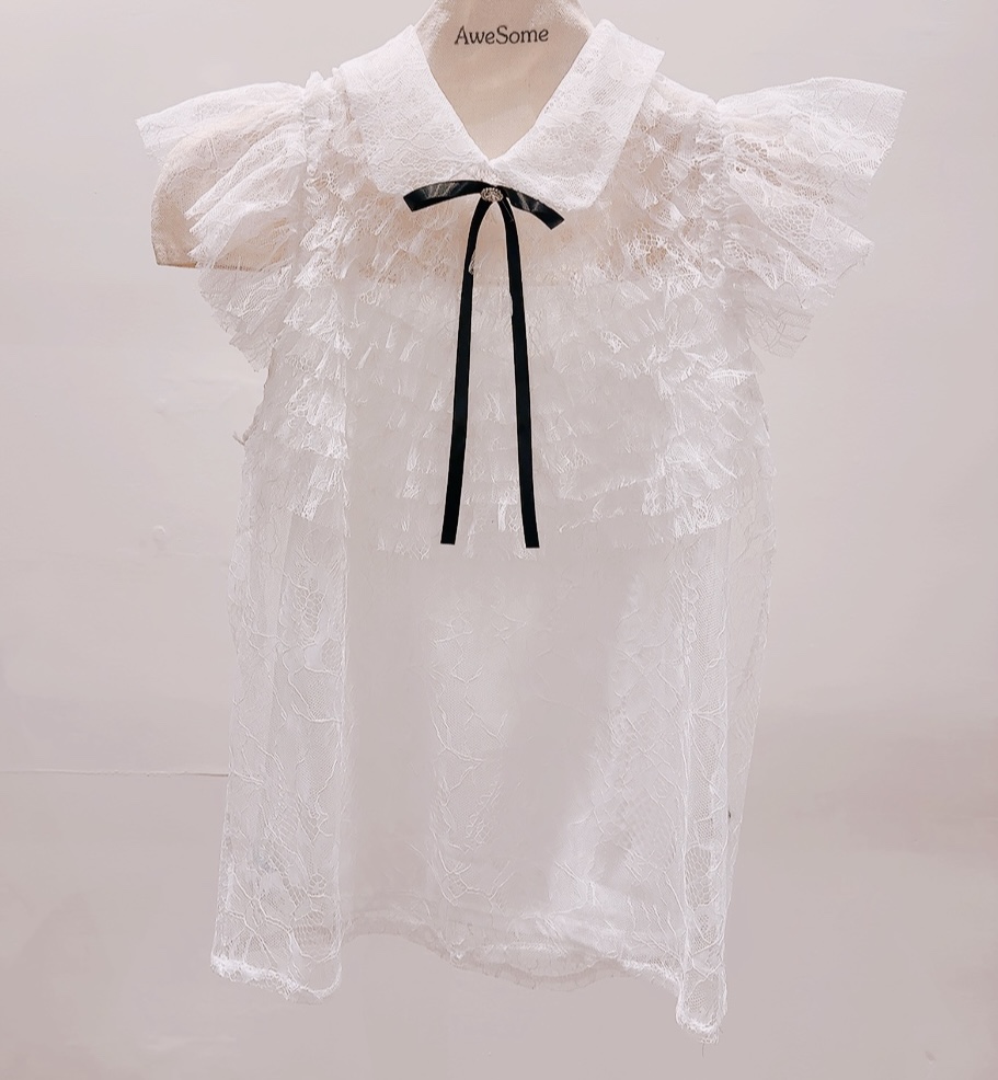 AWESOME-P韓國東大門直郵女裝新品時尚套裝荷葉邊蝴蝶結AWESOME-P套裝圖色2