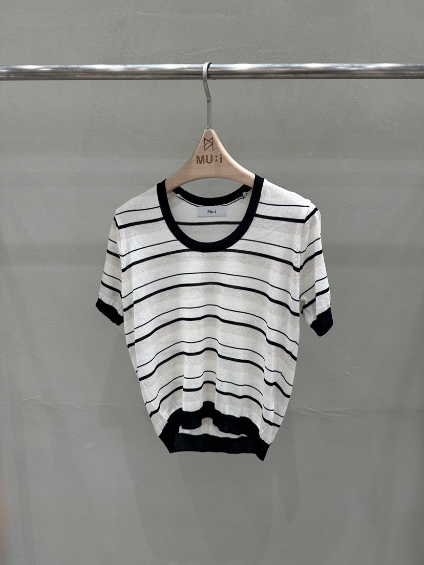 THE MUI韓國直郵女裝新款熱賣人氣26春夏26夏季針織衫條紋THE MUI針織衫圖色1