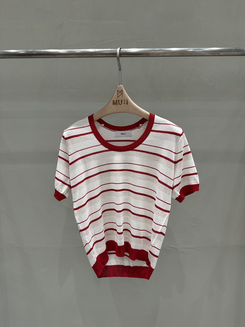 THE MUI韓國直郵女裝新款熱賣人氣26春夏26夏季針織衫條紋THE MUI針織衫圖色2