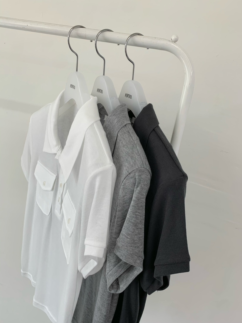 ANOU東大門實拍韓國女士新品熱賣26夏季休閑26春夏T恤口袋ANOUT恤