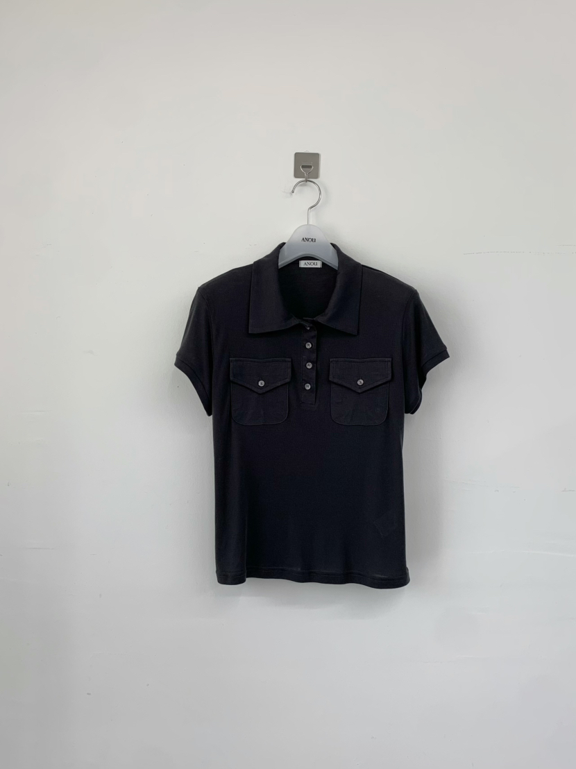 ANOU東大門實拍韓國女士新品熱賣26夏季休閑26春夏T恤口袋ANOUT恤圖色3
