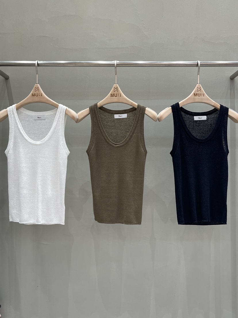 THE MUI韓國代購女士新品休閑26春夏人氣26夏季吊帶背心羅紋THE MUI吊帶/背心